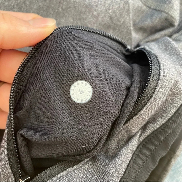 LULULEMON Pace Rival Crop *22" Heathered  Black / Black Size 4 - Picture 15 of 15